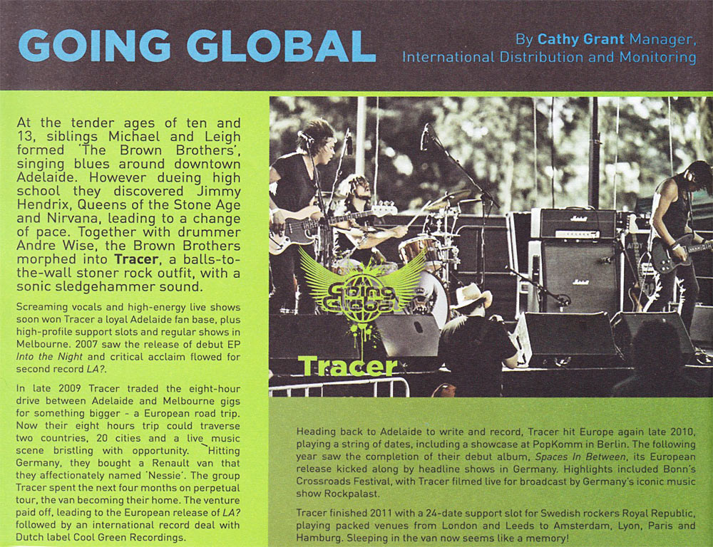Tracer, Aprap Magazine, January ’12