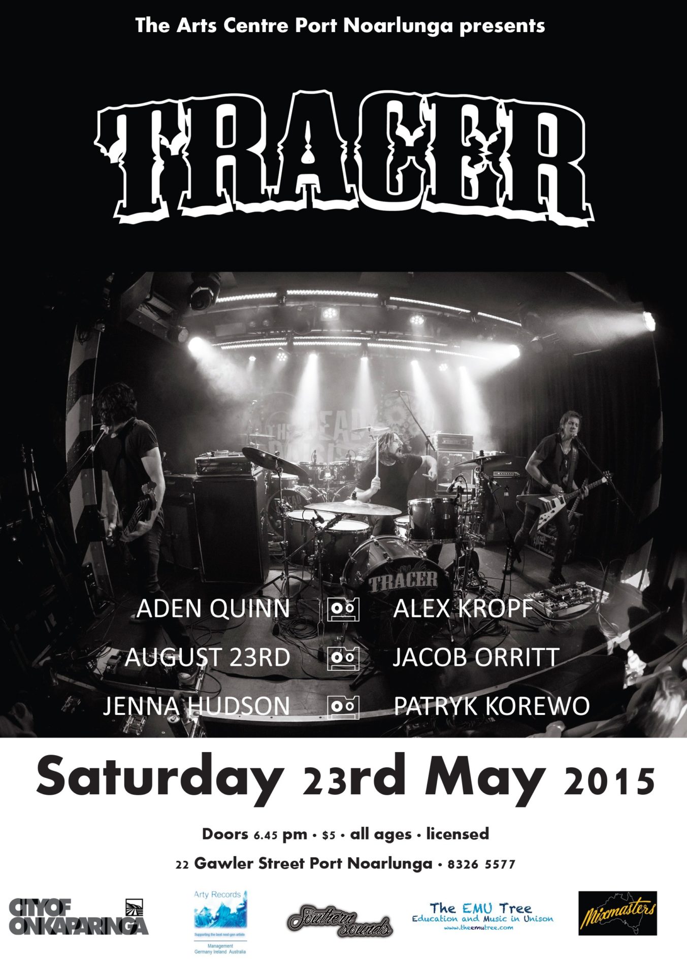 Tracer Southern Sounds Poster For City Of Onkaparinga, April ’15